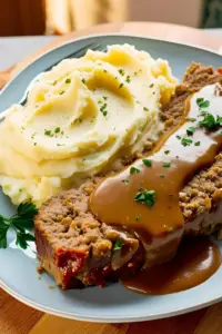 Meatloaf with mashed potatoes
