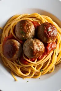 Spaghetti and meatballs