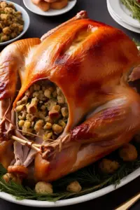 Roast turkey with stuffing