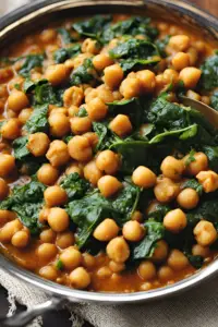 Chickpea and spinach curry
