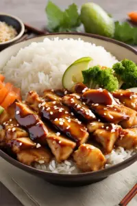 Teriyaki chicken with rice