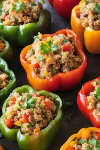 Stuffed Bell Peppers with Quinoa and Ground Turkey