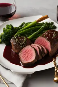 Beef Tenderloin with Red Wine Sauce