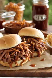 BBQ pulled pork sandwiches