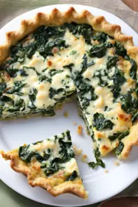 Spinach and feta quiche