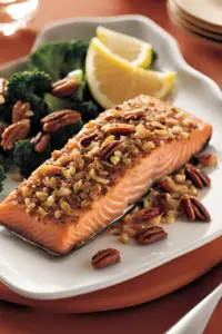 Maple-Pecan Crusted Salmon