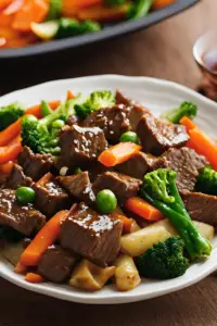 Beef stir-fry with vegetables