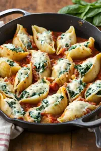 Spinach and ricotta stuffed shells