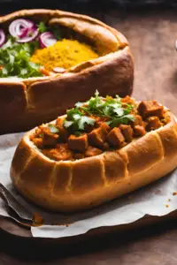 Bunny Chow (Curry served in a hollowed-out bread loaf)