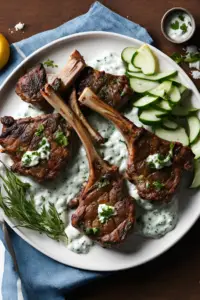 Greek-style lamb chops with tzatziki