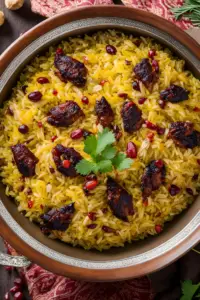Zereshk Polo ba Morgh (Barberry Rice with Chicken)