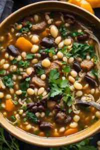 Ash Reshteh (Noodle and Bean Soup)