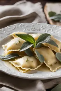 Ravioli with Brown Butter and Sage