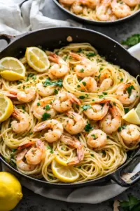 Lemon Garlic Butter Shrimp Pasta