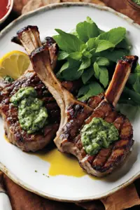Grilled Lamb Chops with Mint Sauce