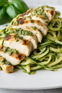 Pesto Chicken with Zucchini Noodles