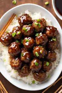 Honey Garlic Glazed Meatballs