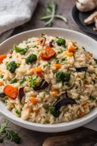 Vegan Risotto with Roasted Vegetables