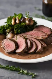 Beef Tenderloin with Mushroom Sauce