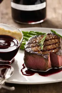 Filet Mignon with Red Wine Reduction
