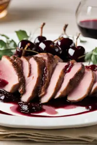 Roasted Duck Breast with Cherry Sauce