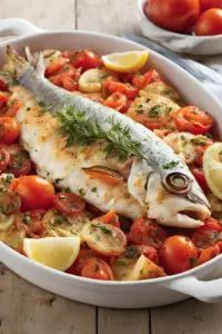 Psari Plaki (Baked Fish with Tomatoes and Onions)