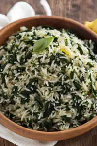 Spanakorizo (Spinach Rice)