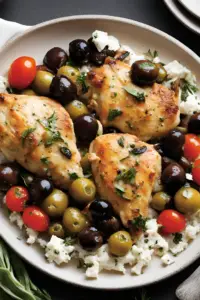 Greek-Style Baked Chicken with Olives and Feta