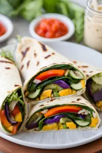 Grilled Vegetable and Hummus Wrap