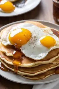 Breakfast For Dinner (Fluffy Pancakes & Eggs)