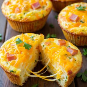 Ham and cheese egg muffins 