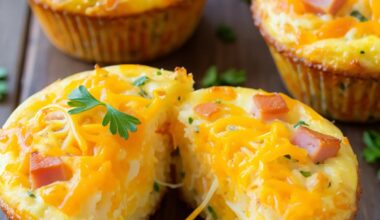 Ham and cheese egg muffins