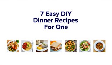 7 Easy DIY Dinner Recipes For One